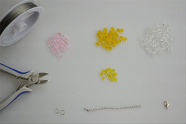 Tools used in instructions for making beaded bracelets